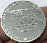 Pro-Gun Rights Full Color Collectible Coin - SILVER Plated