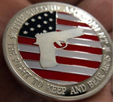 Pro-Gun Rights Full Color Collectible Coin - SILVER Plated