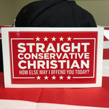 Straight Conservative Christian Sticker