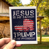 Jesus Is My Savior, Trump Is My President Sticker - Subscriber Exclusive