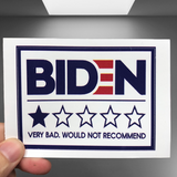 Biden Bad Review Sticker - Subscriber Exclusive