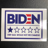 Biden Bad Review Sticker - Subscriber Exclusive