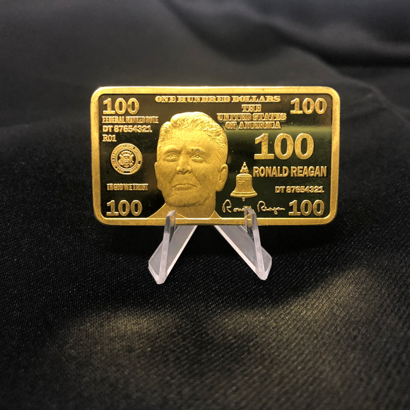 Ronald Reagan $100 Gold Bar - Subscriber Exclusive