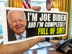 Joe Biden Completely Full Of It Sticker