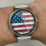 Patriotic American Watch with White Band