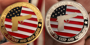 PRO GUN FULL COLOR GOLD & SILVER COLLECTABLE COIN SET