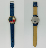 Patriotic American Watch with Blue Band